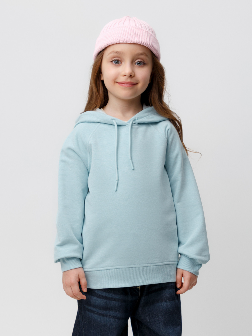Толстовка для девочки, артикул: К 302278, цвет: голубой