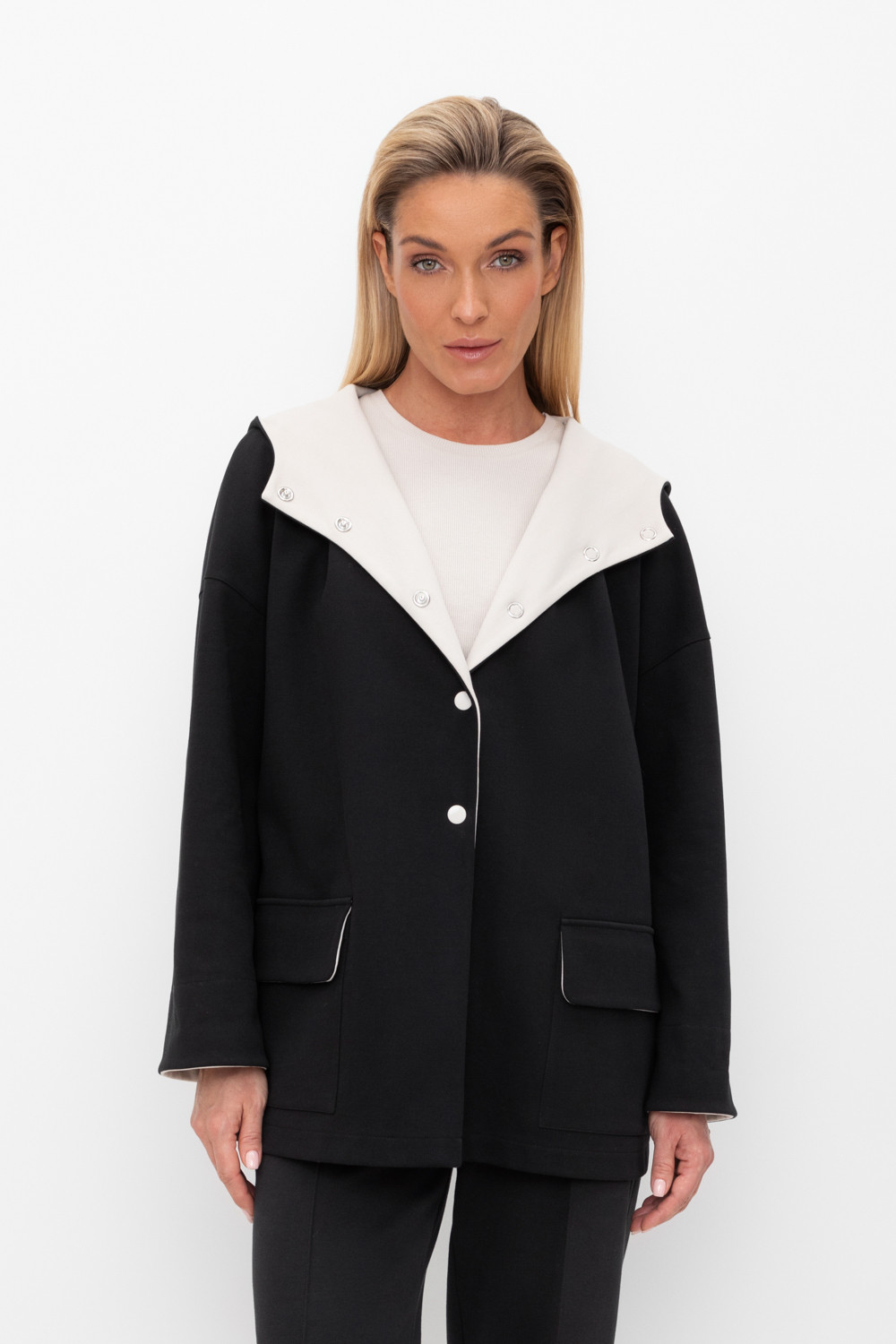 Жакеты, куртки женские для мам, артикул: ЕВТ 3202, цвет: черный3