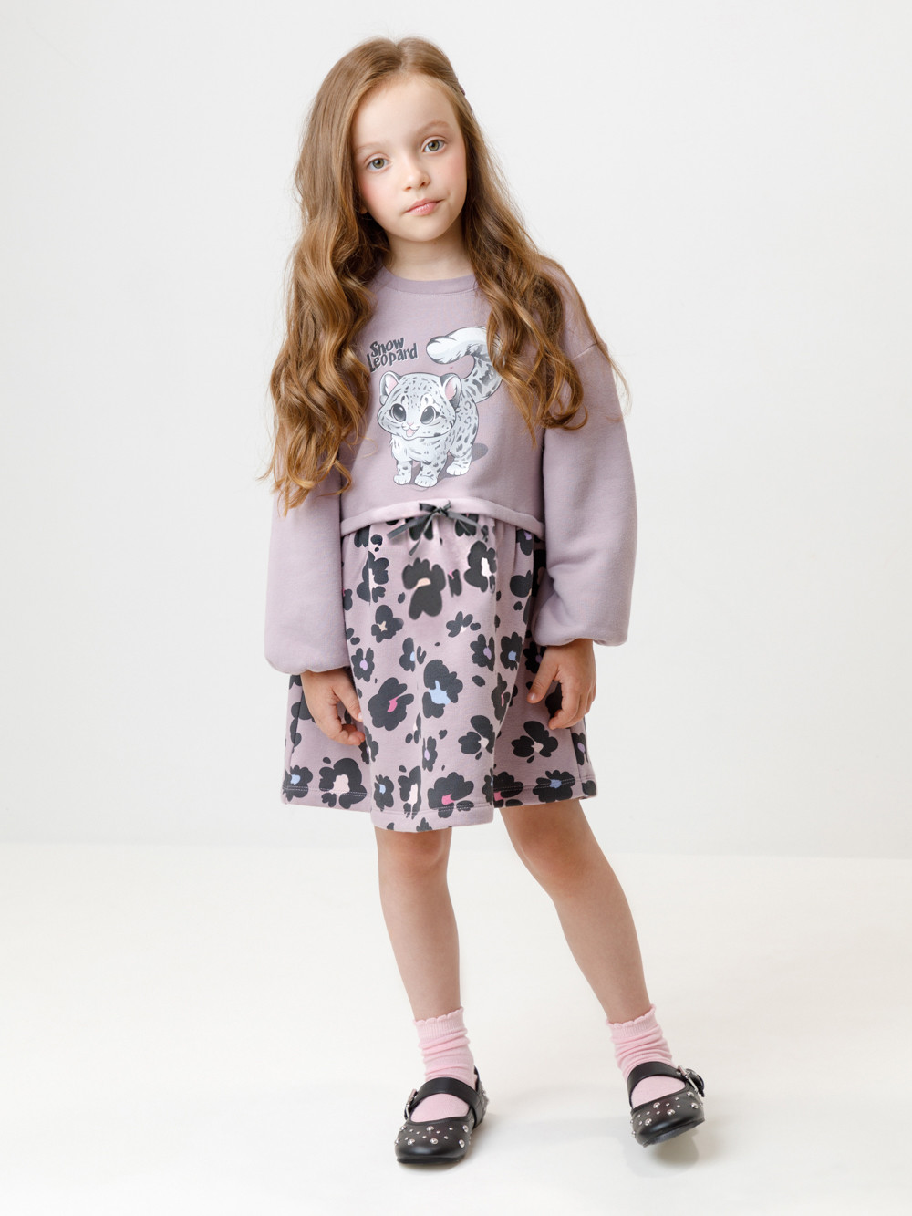 Платье для девочки, артикул: КР 5953, цвет: фиолетовый