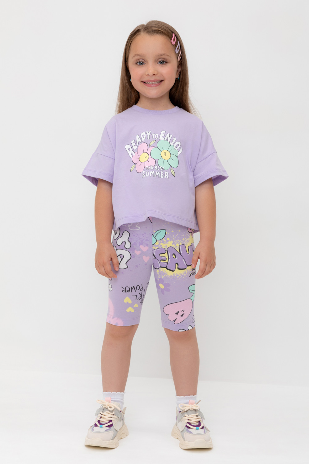 Велосипедки для девочки, артикул: КР 4036-1, цвет: фиолетовый