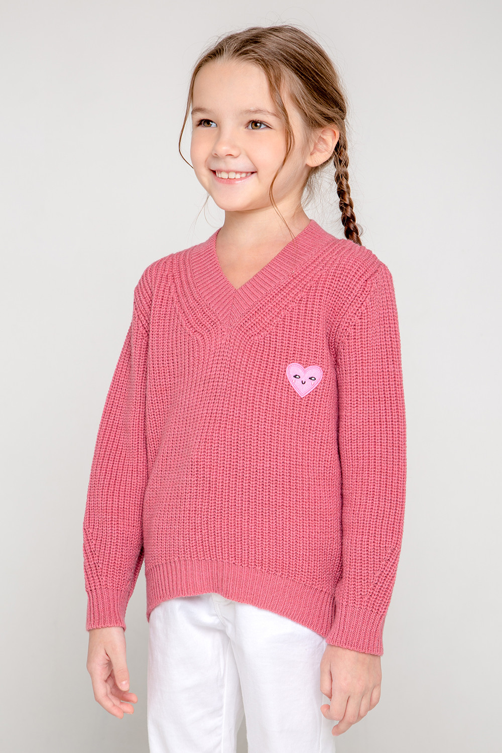Джемпер для девочки, артикул: КВ 30118/ш, цвет: красный