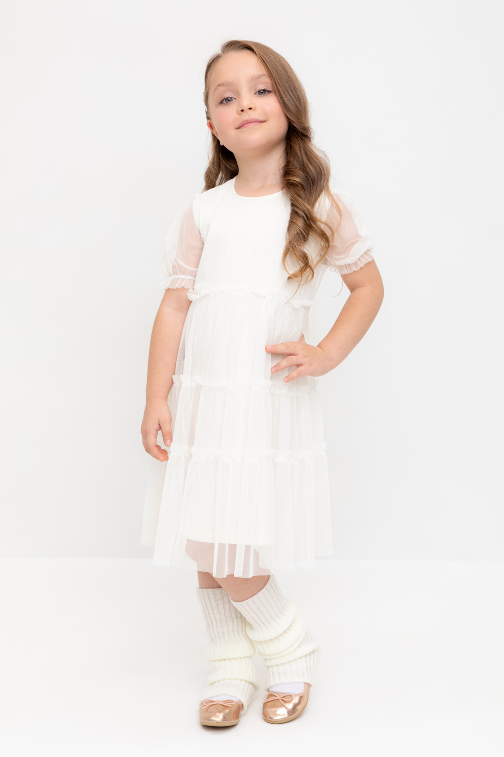 Платье для девочки, артикул: К 5909, цвет: светло-розовый