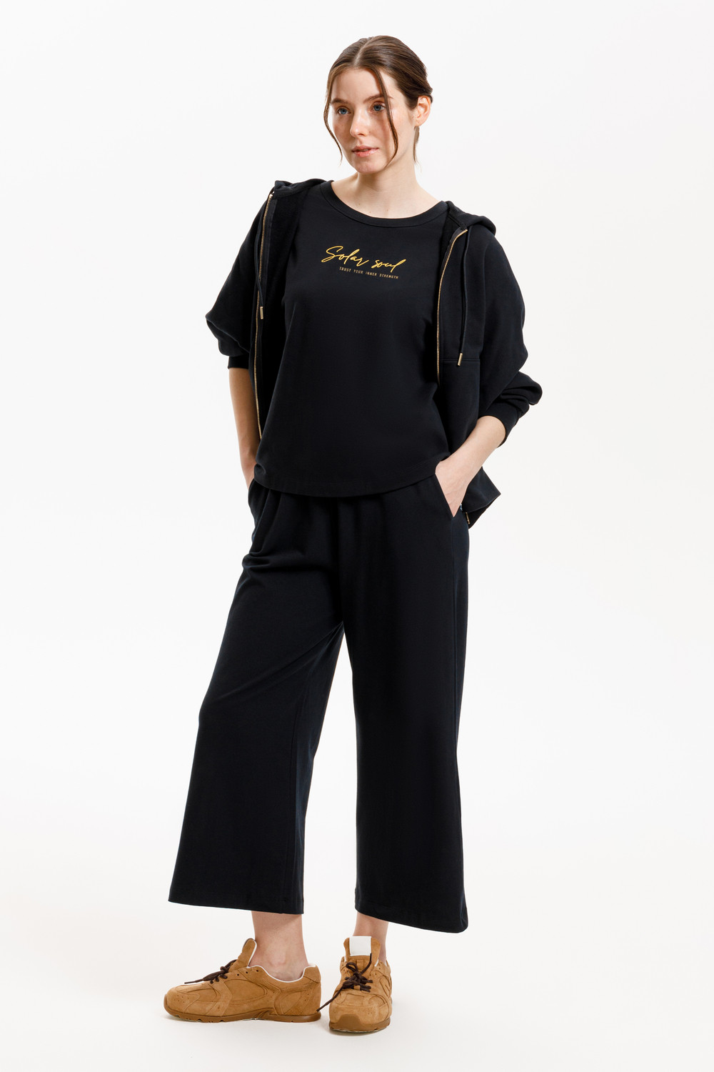 Брюки женские для мам, артикул: ЕВТ 4146, цвет: черный3