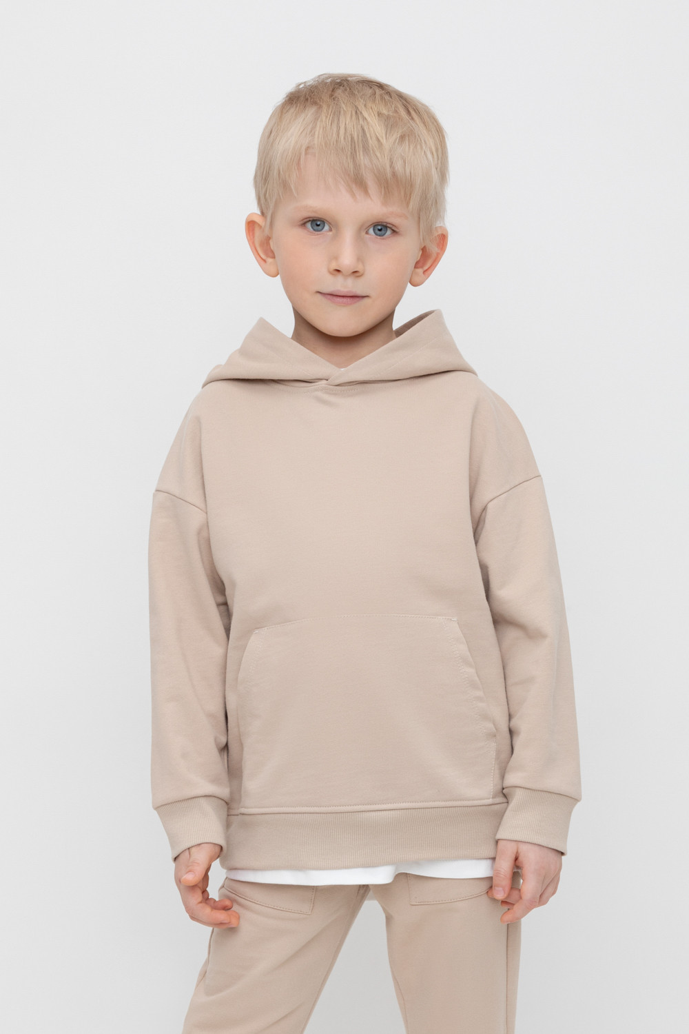 Толстовки для мальчика, артикул: КР 302585, цвет: бежевый
