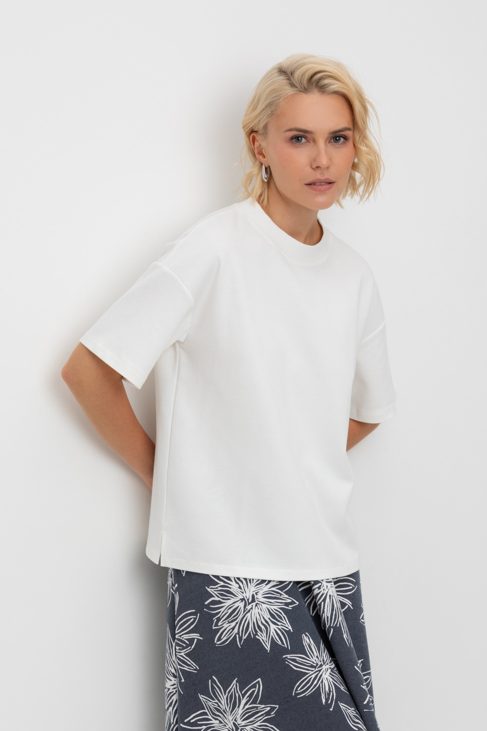 Футболки женские для мам, артикул: ЕВТ 3318, цвет: бежевый