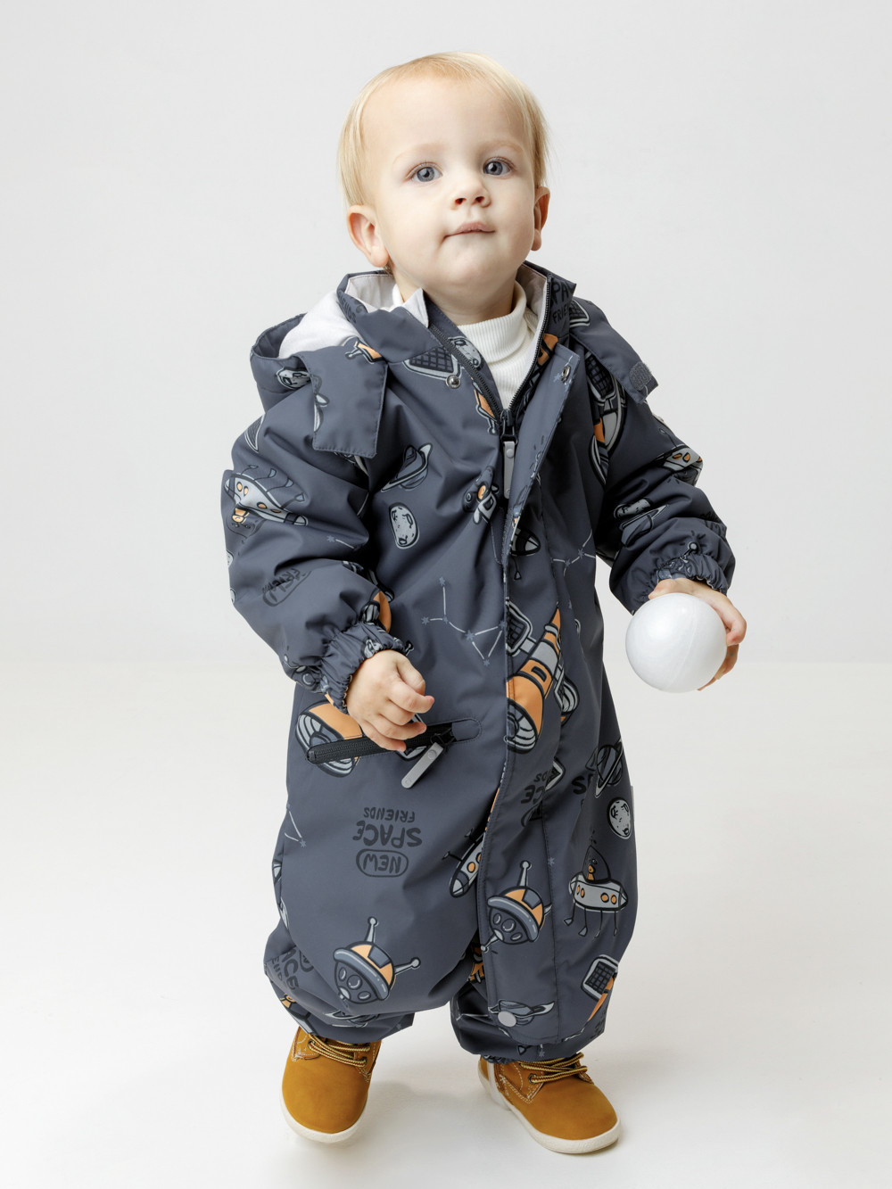 Комбинезоны утепленные для мальчика, артикул: ВК 60134/н/4 Ал, цвет: синий