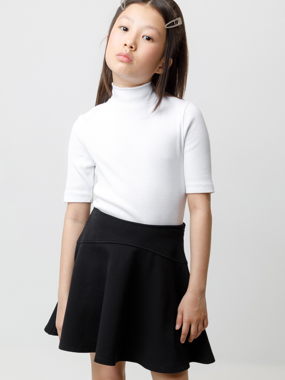 Водолазки для девочки, артикул: К 302151, цвет: белый