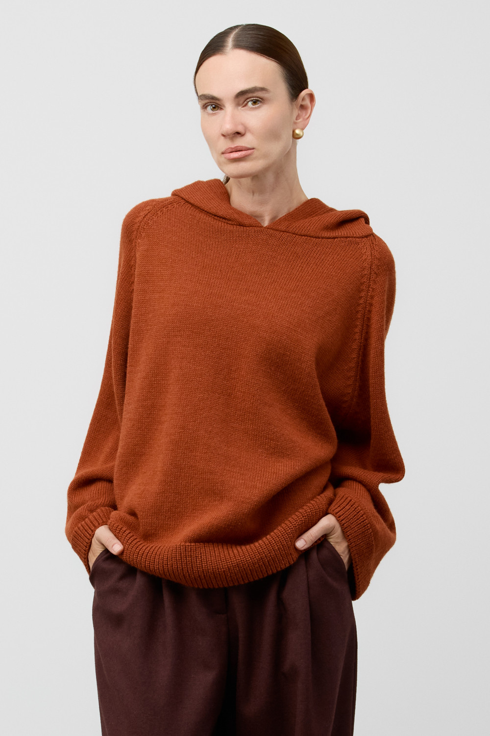 Джемперы женские для мам, артикул: ЕВ 30256/ш, цвет: оранжевый