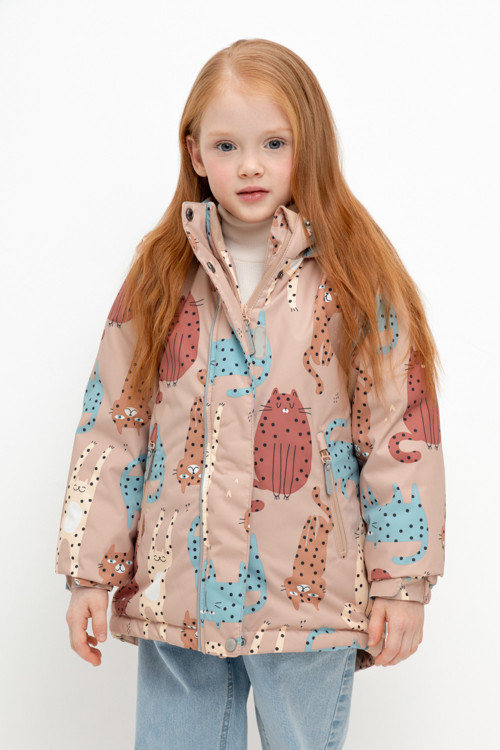 Куртка для девочки, артикул: ВК 38095/н/2 Ал, цвет: розовый