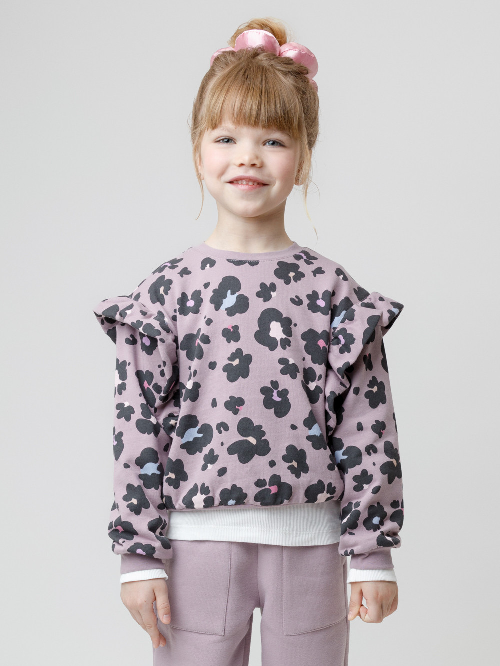 Свитшоты для девочки, артикул: КР 302870, цвет: фиолетовый