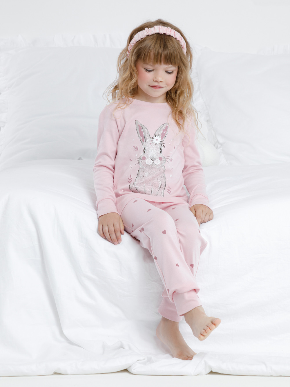 Пижама для девочки, артикул: К 1541, цвет: розовый