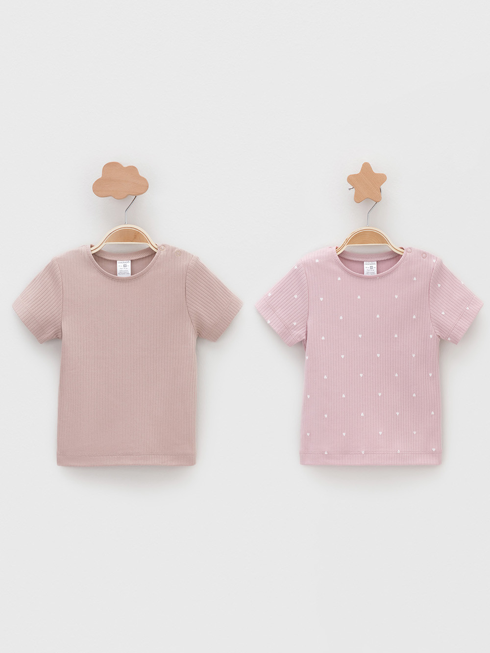 Футболка для новорожденных, артикул: К 302521-2уп, цвет: розовый