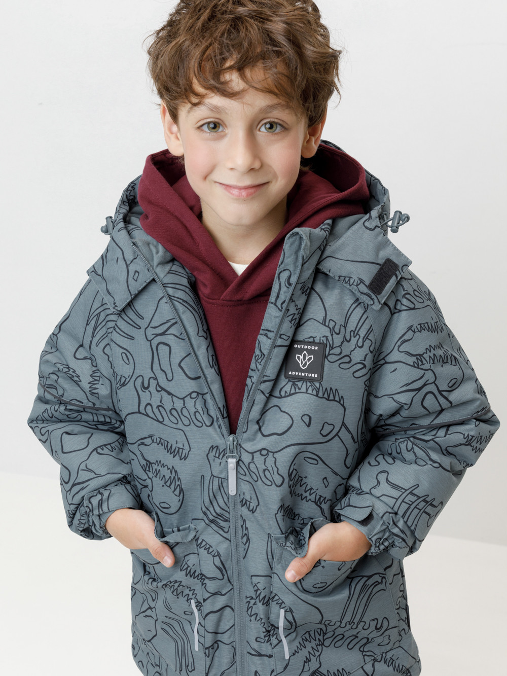 Куртки для мальчика, артикул: ВК 36093/н/4 ГР, цвет: бирюзовый