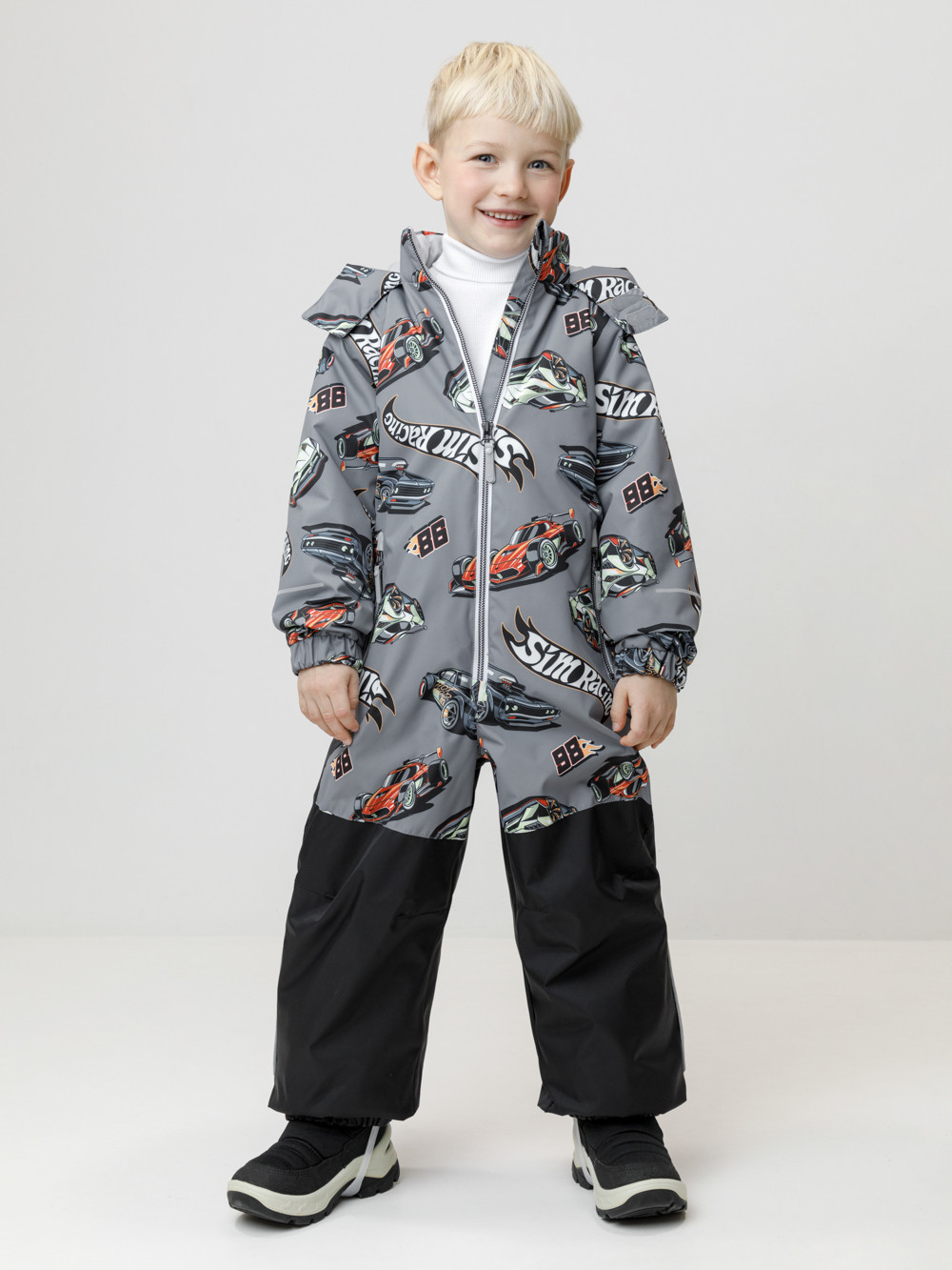 Комбинезоны утепленные для мальчика, артикул: ВК 60111/н/8 УЗГ, цвет: серый