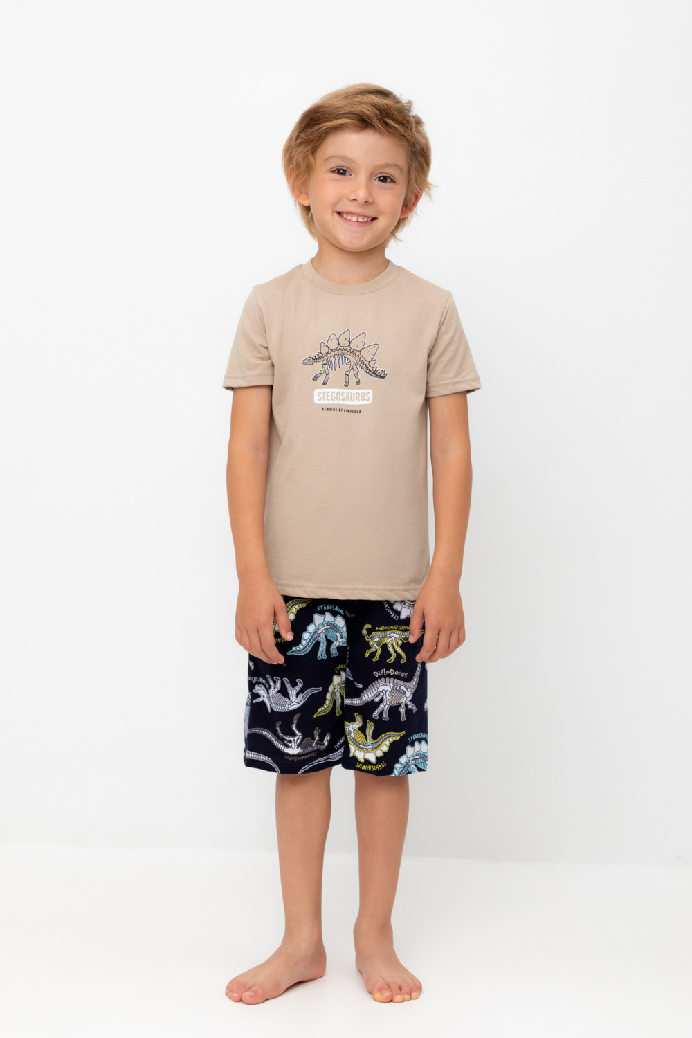 Пижама для мальчика, артикул: К 1528, цвет: бежевый