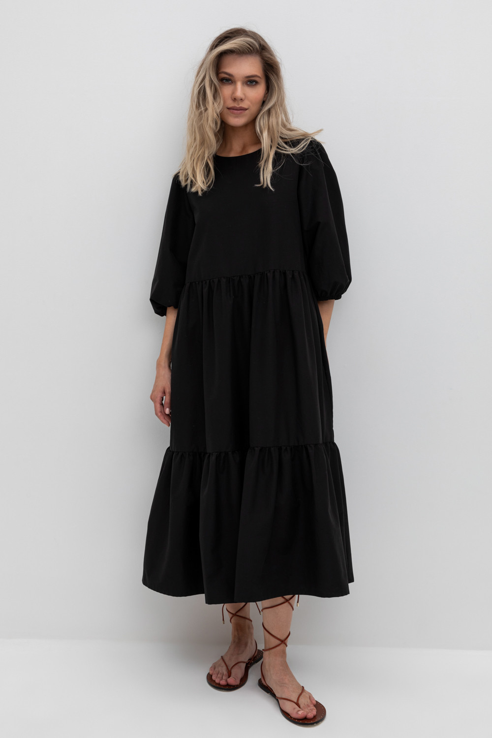 Платья женские для мам, артикул: ЕТ 50002, цвет: черный