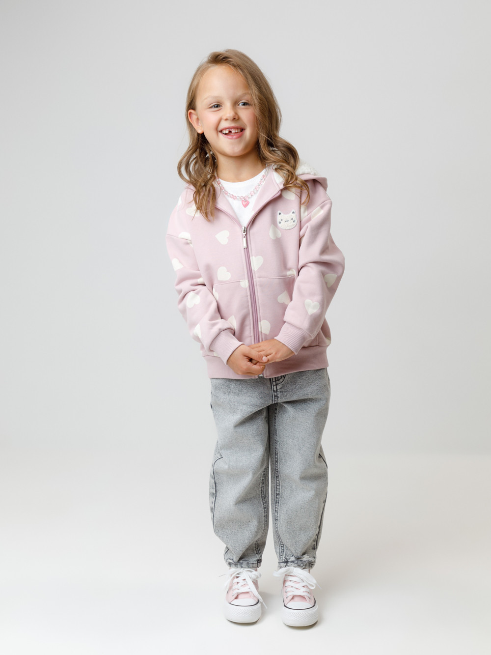 Толстовка для девочки, артикул: КР 302826, цвет: розовый