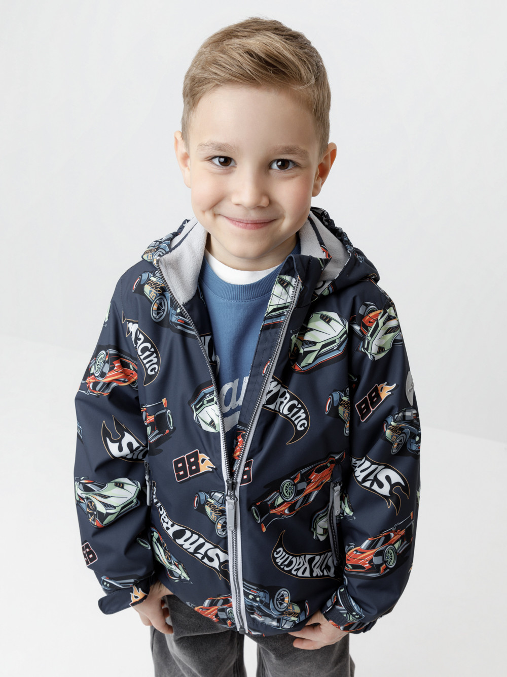 Куртки для мальчика, артикул: ВК 30159/н/1 Ал, цвет: темно-серый