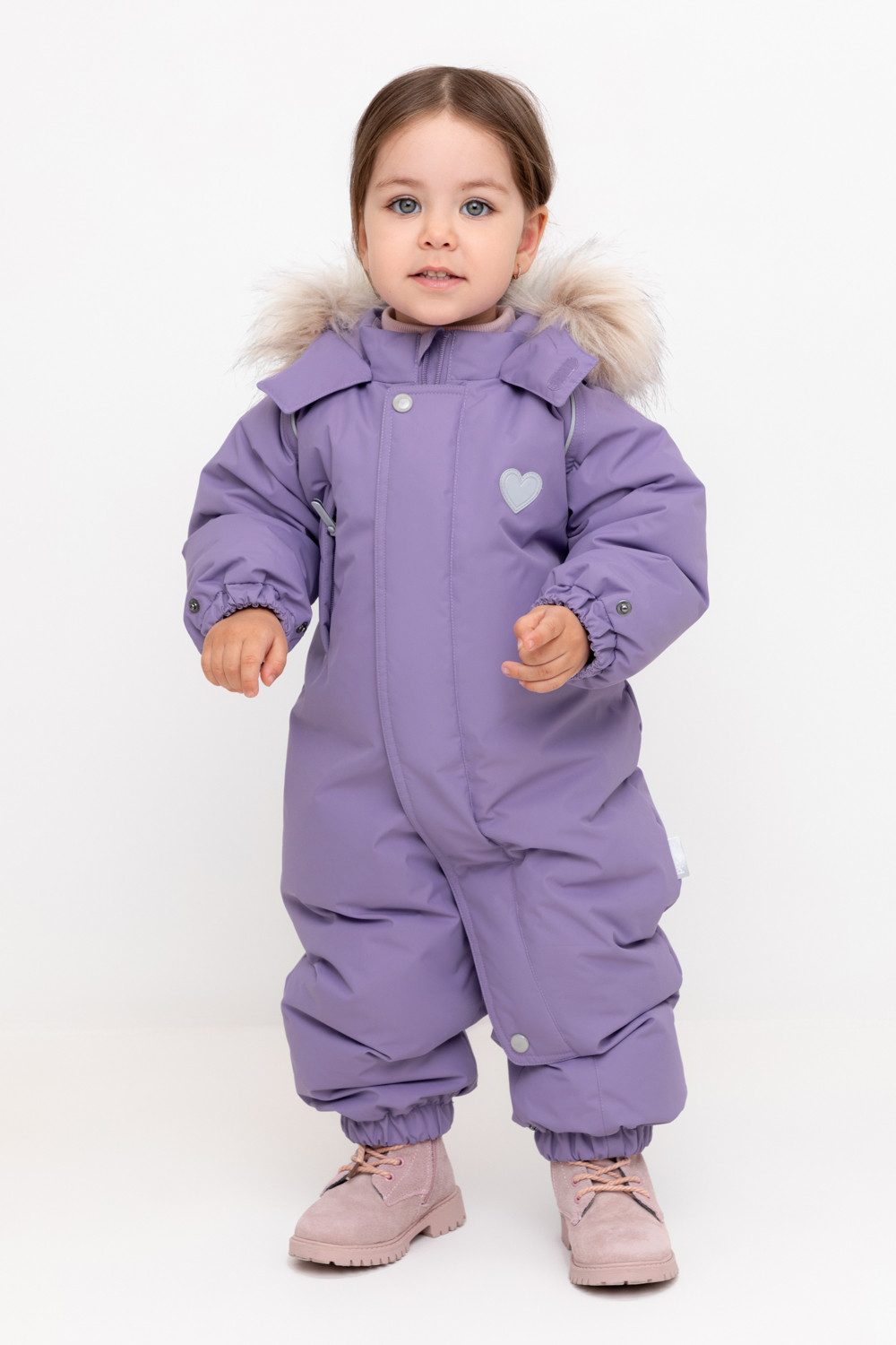 Комбинезоны утепленные для девочки, артикул: ВК 60106/2 УЗГ, цвет: фиолетовый