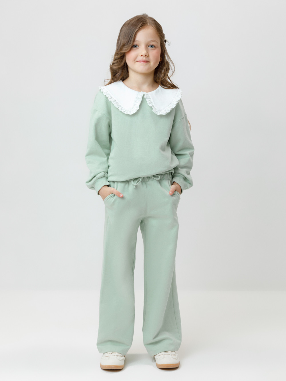 Брюки для девочки, артикул: КР 400689, цвет: голубой