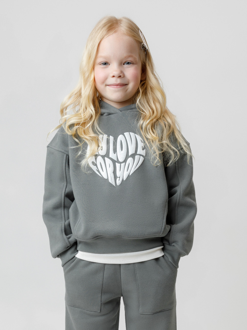 Худи для девочки, артикул: КР 302815, цвет: зеленый