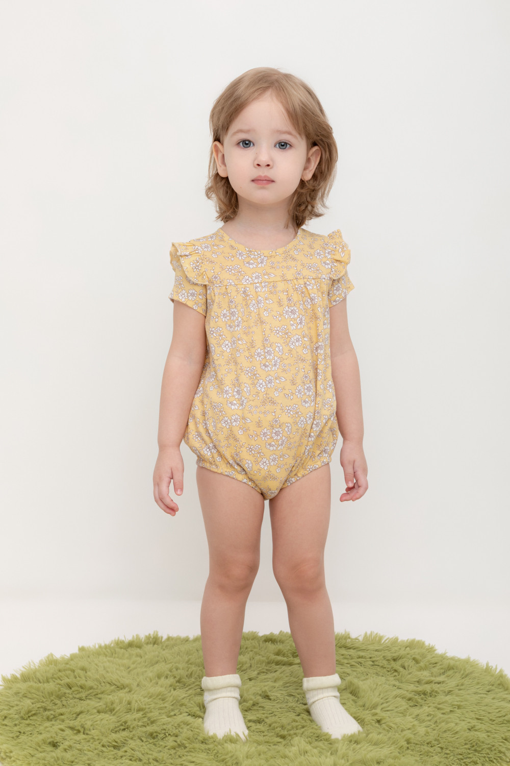 Полукомбинезон для девочки, артикул: КР 6461, цвет: желтый