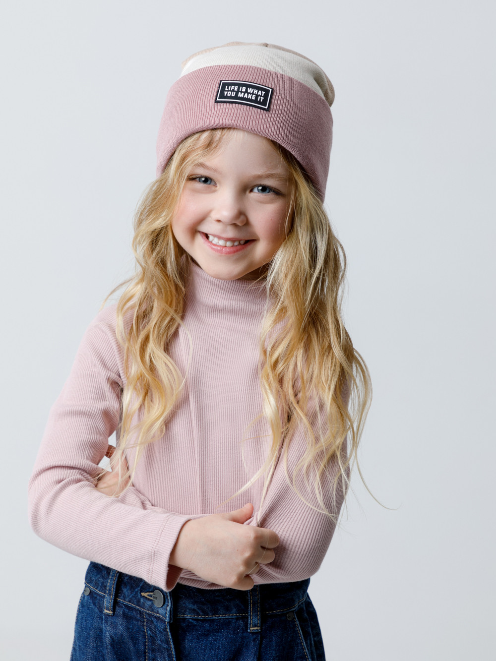 Шапка для девочки, артикул: КВ 20426, цвет: розовый