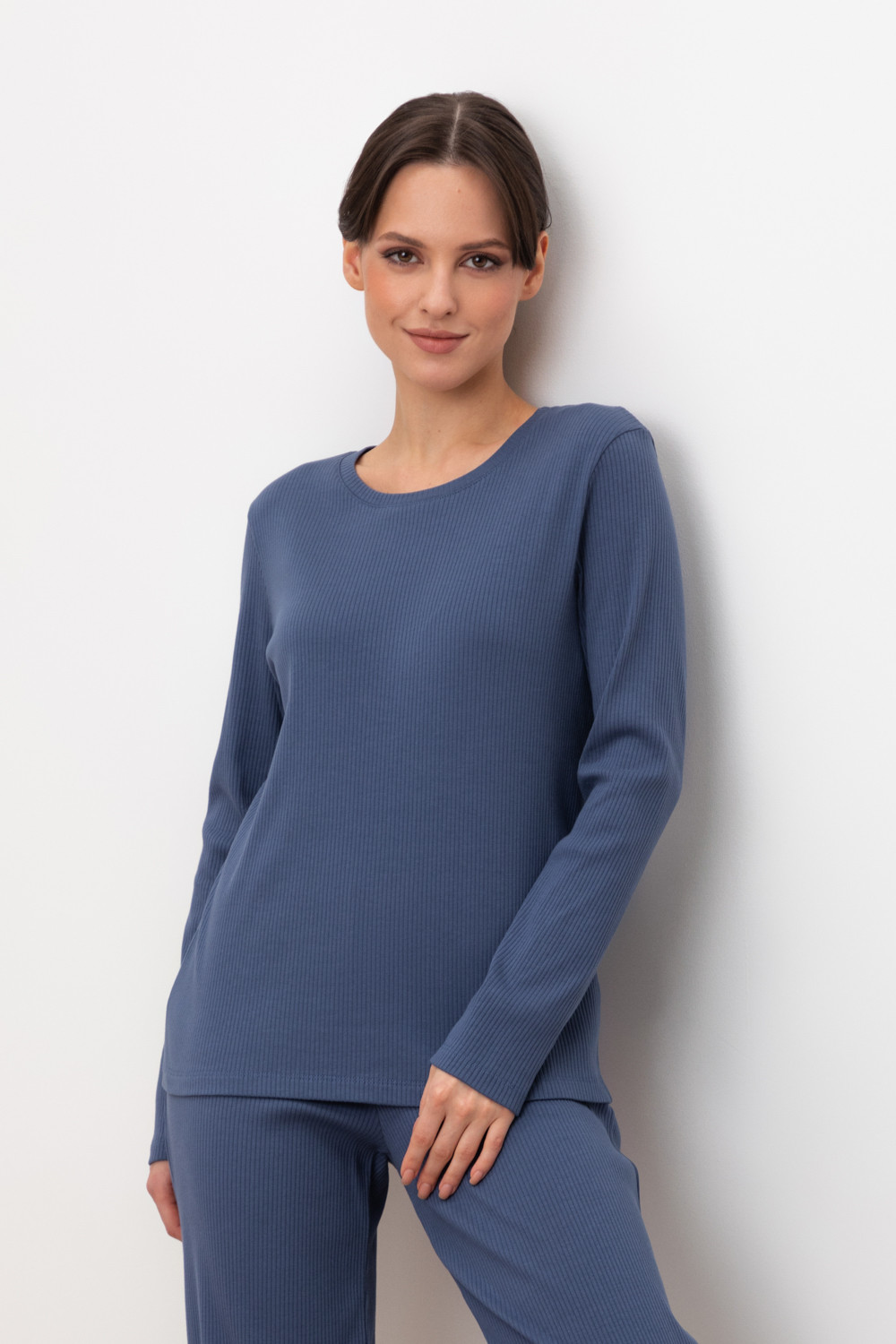 Джемперы для дома для мам, артикул: Е 30094, цвет: синий