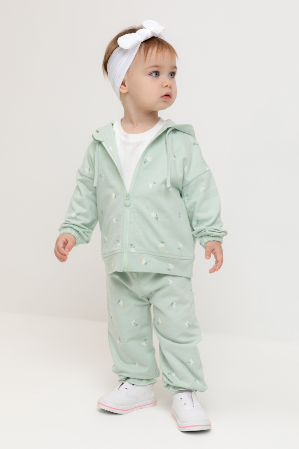 Брюки для девочки, артикул: КР 400796, цвет: зеленый