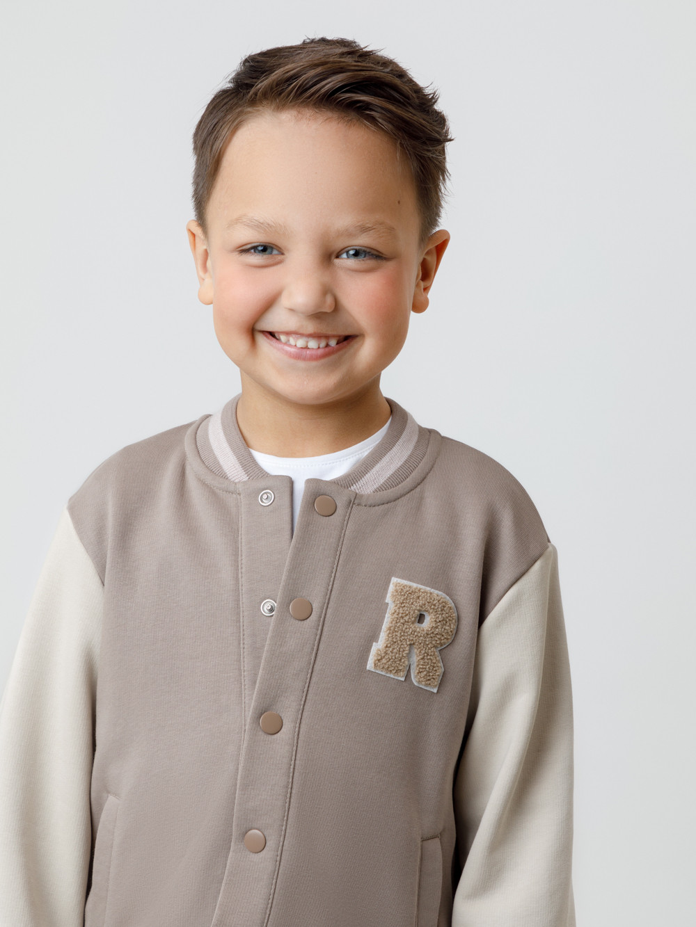 Жакет для мальчика, артикул: КР 302678, цвет: коричневый