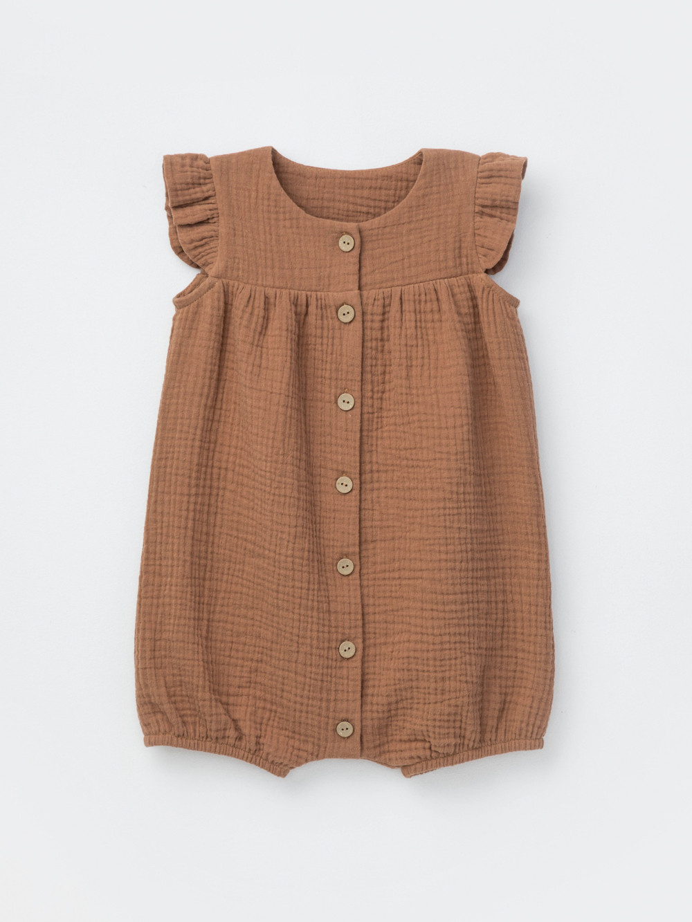 Полукомбинезон для девочки, артикул: ТК 62016, цвет: коричневый