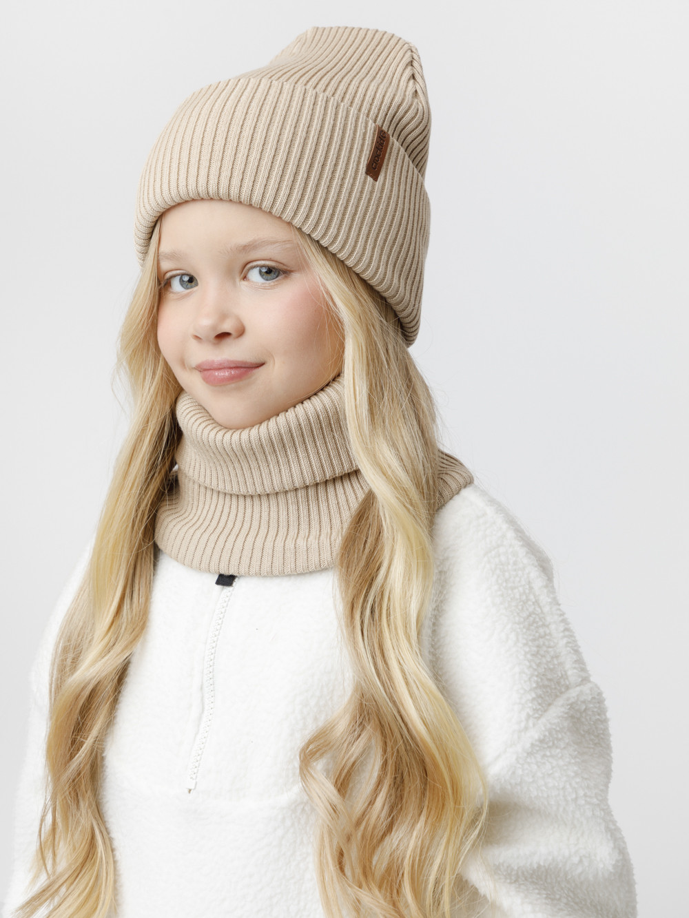 Комплекты вязаные, артикул: КВ 22019, цвет: бежевый