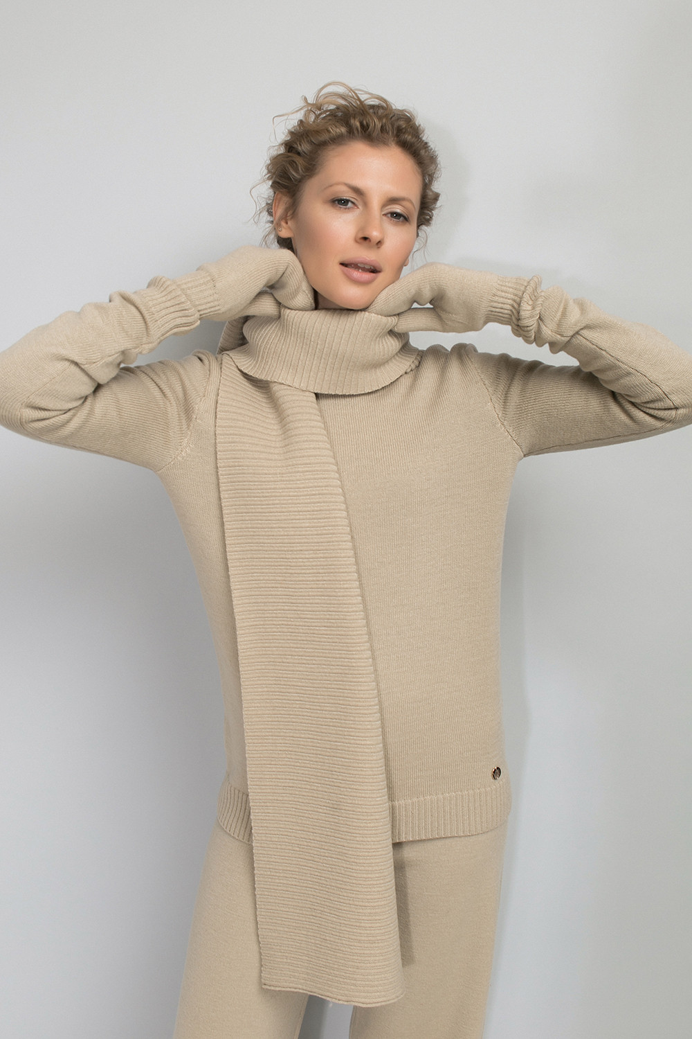 Шарфы женские для мам, артикул: ЕВ 15000/ш, цвет: бежевый