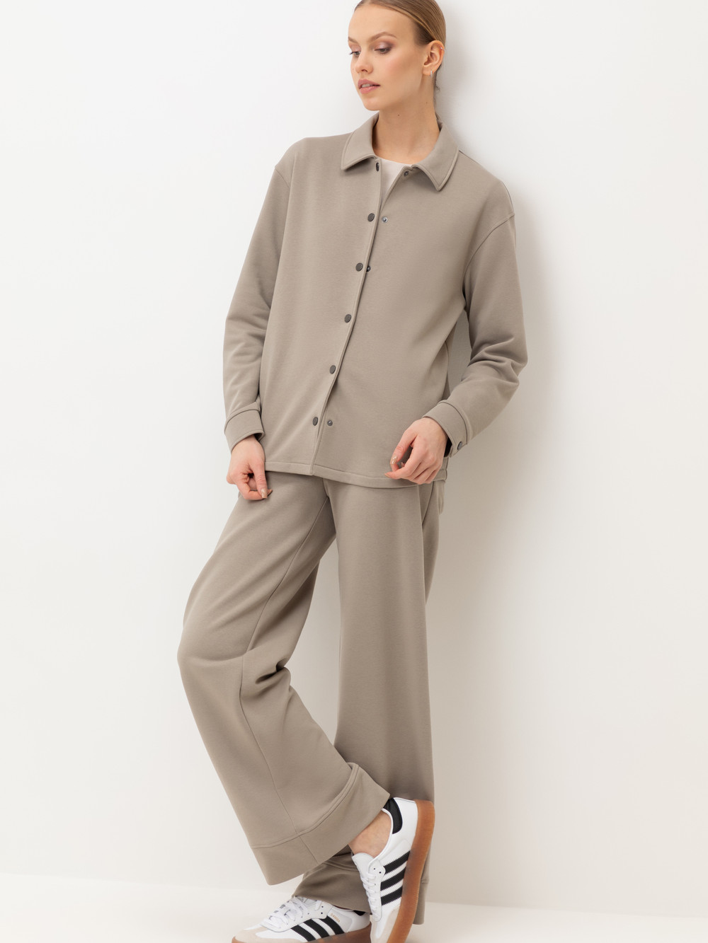 Брюки женские для мам, артикул: ЕВТ 4161, цвет: бежевый