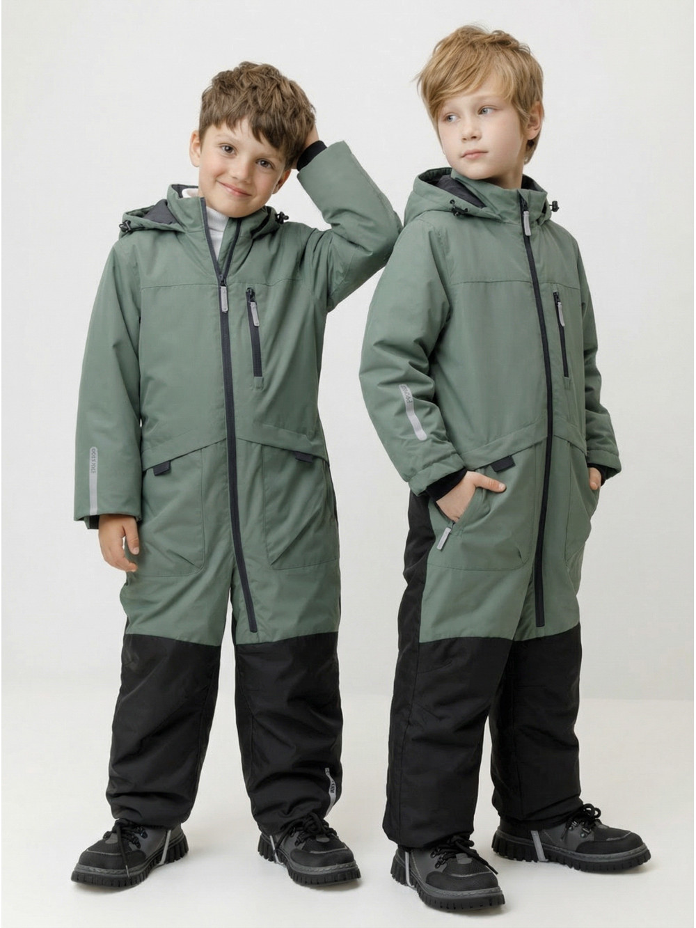 Комбинезоны утепленные для мальчика, артикул: ВК 60137/2 ГР, цвет: зеленый