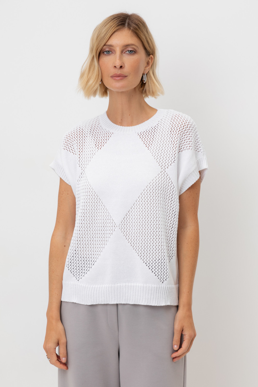 Джемперы женские для мам, артикул: ЕВ 30193, цвет: белый