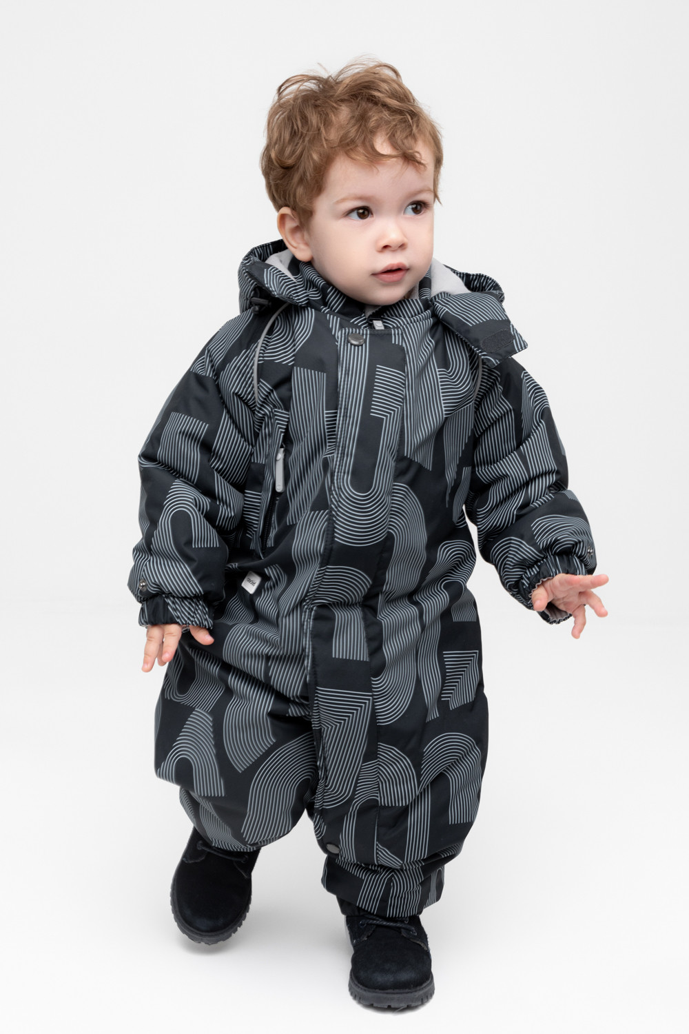 Комбинезоны утепленные для мальчика, артикул: ВК 60032/н/49 Ал, цвет: черный3
