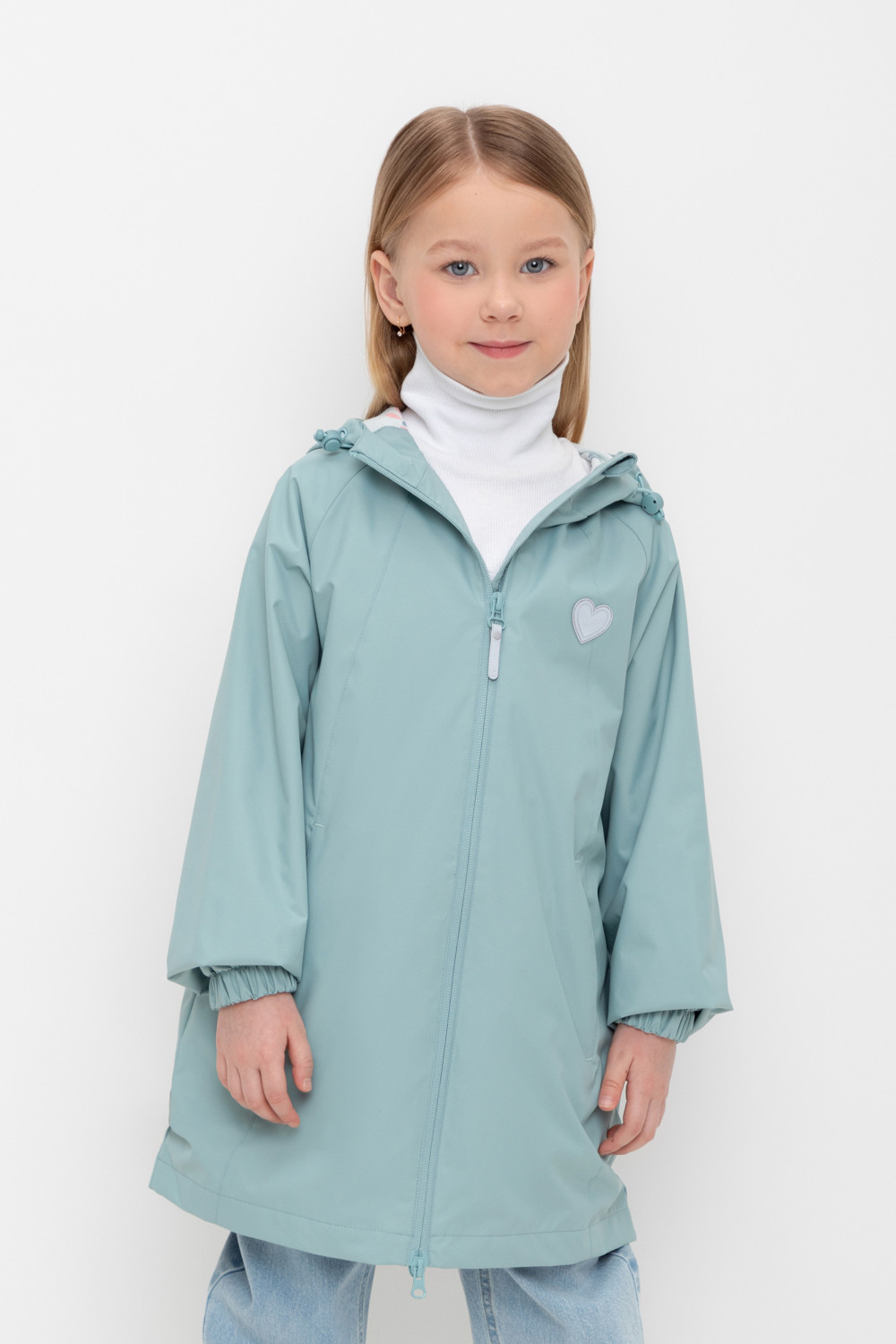 Пальто для девочки, артикул: ВК 32128/24/1 ГР, цвет: голубой