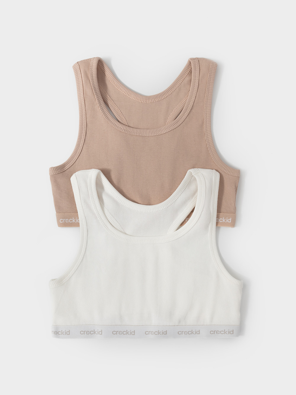 Майки для девочки, артикул: К 1196-2уп, цвет: бежевый