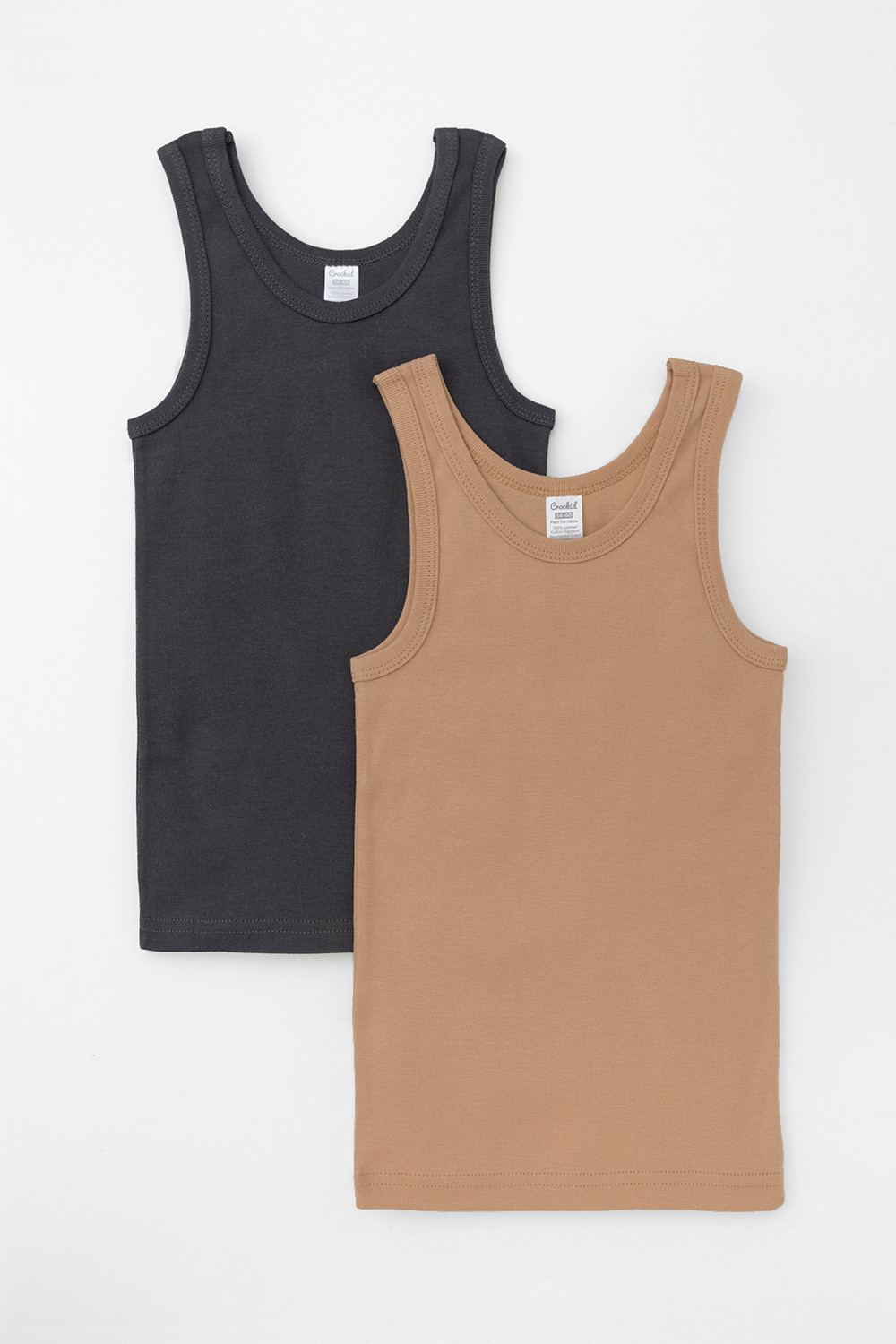 Майки для мальчика, артикул: К 1182-2уп, цвет: коричневый