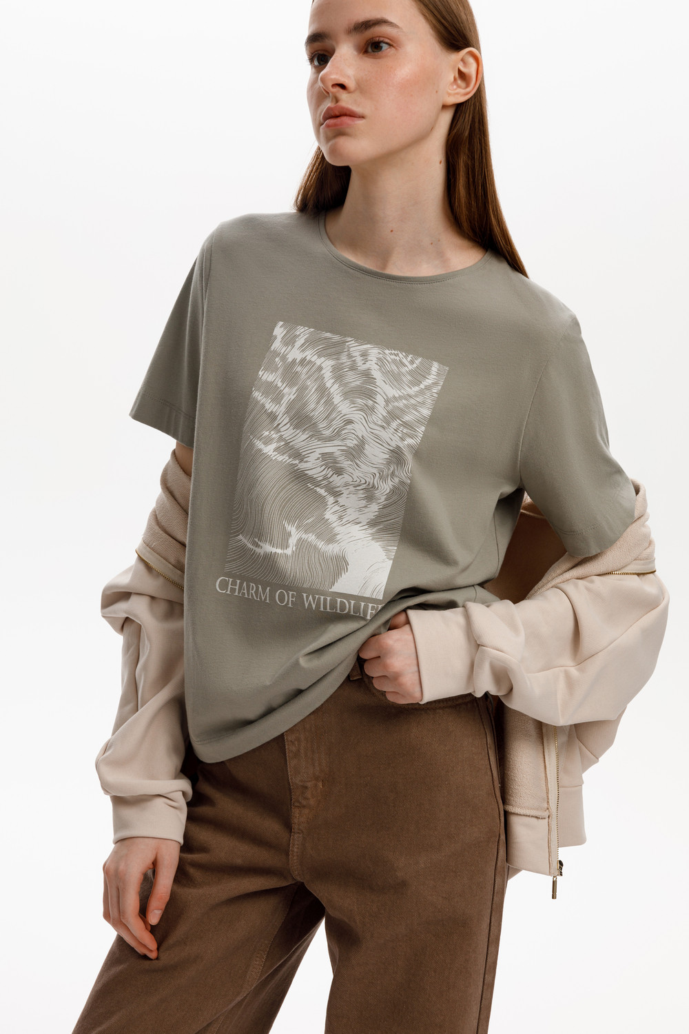 Футболки женские для мам, артикул: ЕВТ 3289, цвет: зеленый