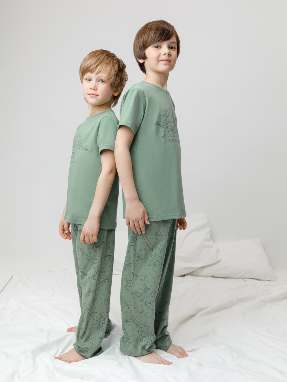 Пижама для мальчика, артикул: К 1599, цвет: зеленый