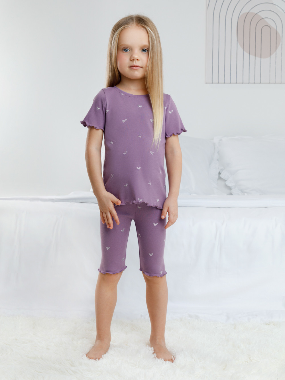 Пижама для девочки, артикул: К 1632, цвет: фиолетовый