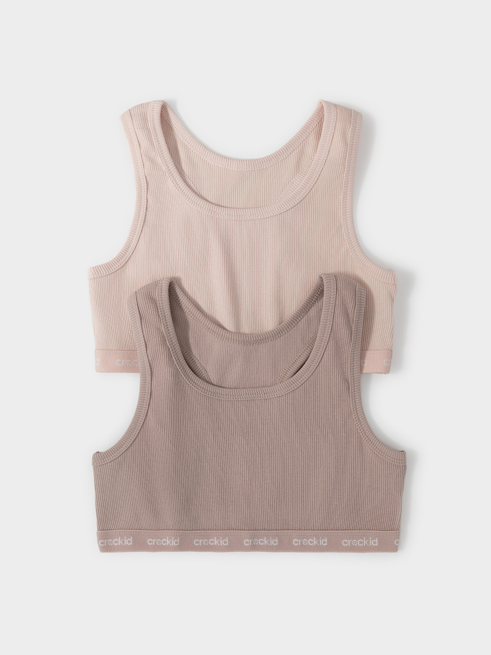 Майки для девочки, артикул: К 1196-2уп, цвет: кофейный