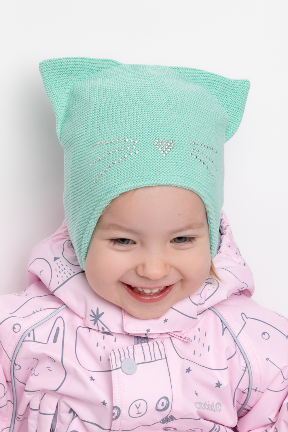 Шапка для девочки, артикул: КВ 20259, цвет: минт