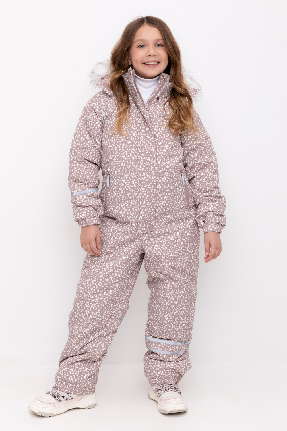 Комбинезоны утепленные для девочки, артикул: ВК 60098/н/5 ГР, цвет: розовый
