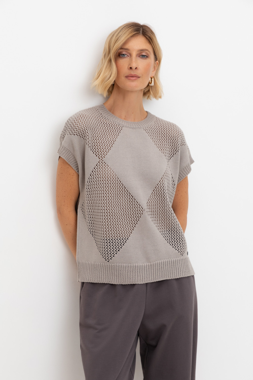 Джемперы женские для мам, артикул: ЕВ 30193, цвет: серый