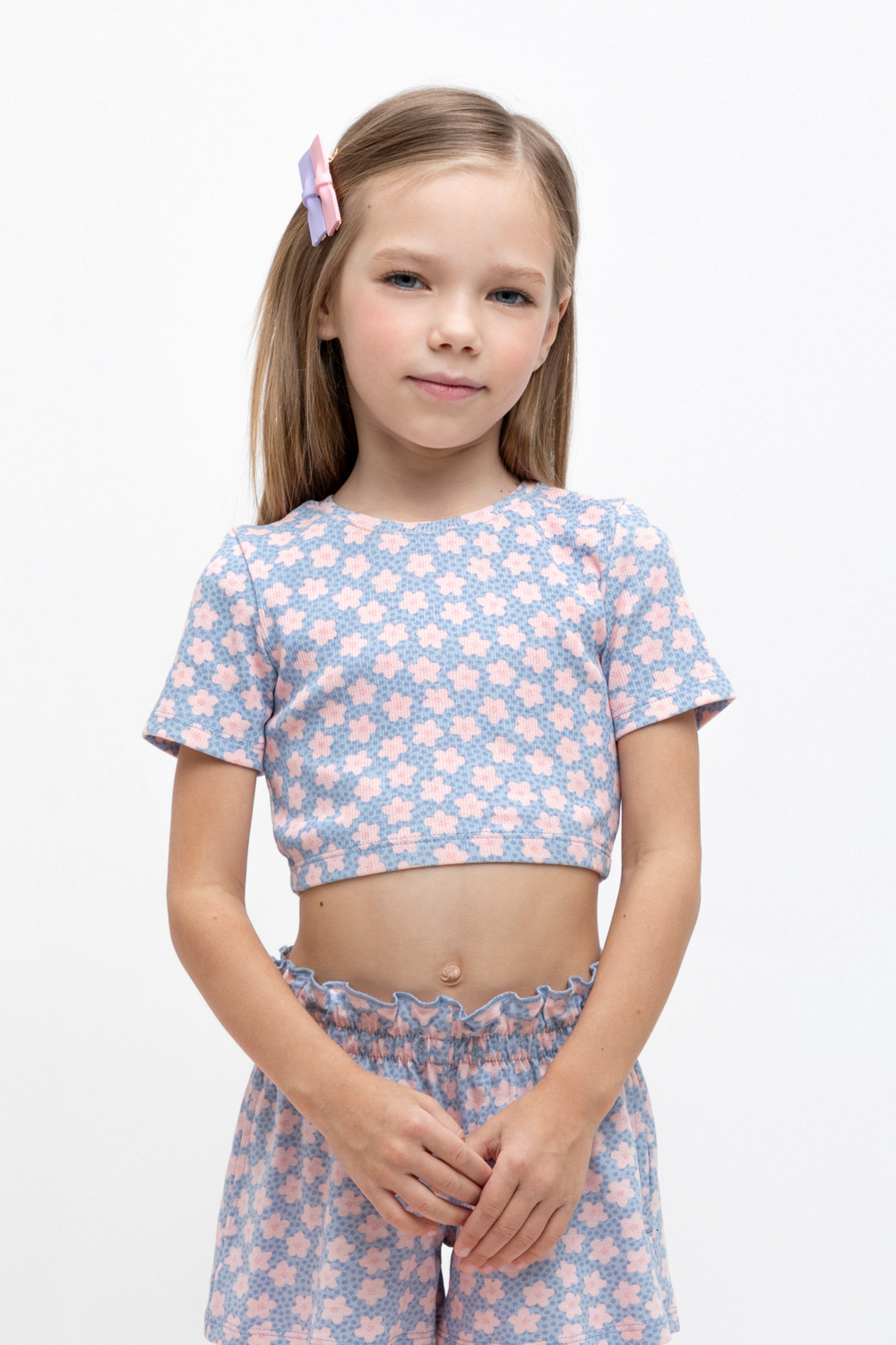 Футболка для девочки, артикул: КР 302459, цвет: светло-голубой