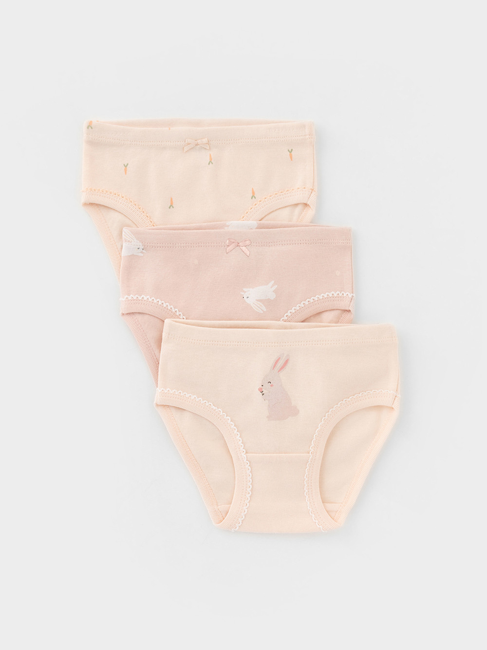 Трусы для девочки, артикул: К 1978-3уп, цвет: светло-розовый