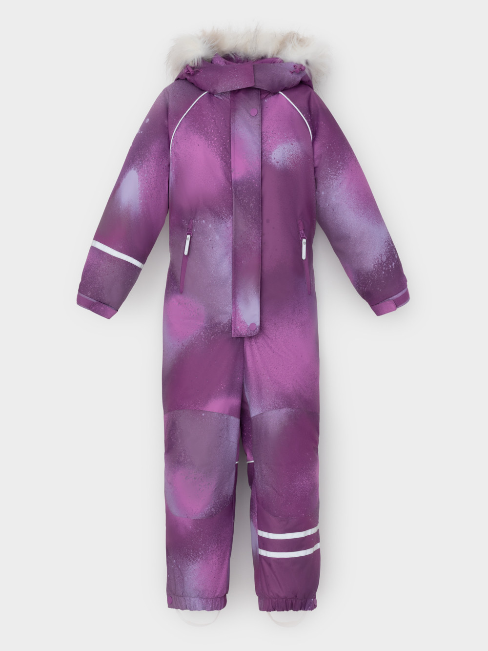 Комбинезоны утепленные для девочки, артикул: ВК 60098/н/9 ГР, цвет: фиолетовый, фото 2